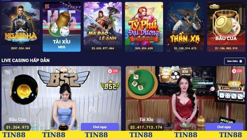 Khám phá kho game đa dạng thể loại tại TIN88
