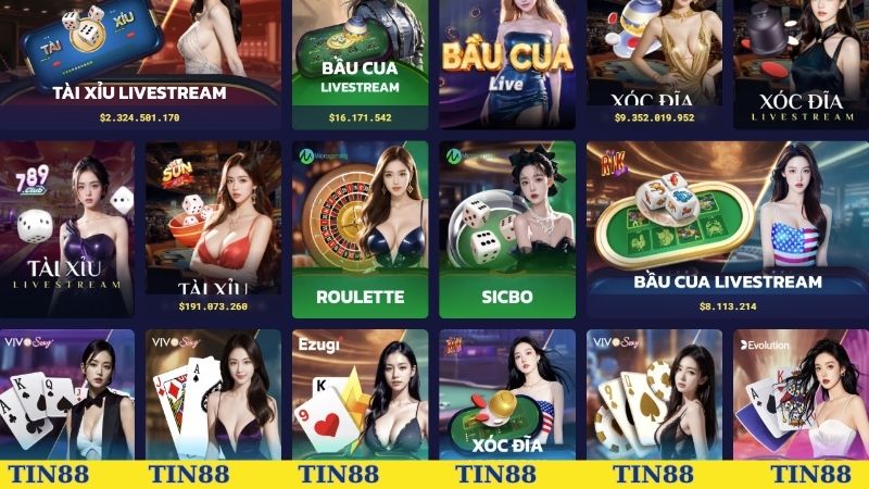 Một số game hot không thể bỏ qua tại Live Casino