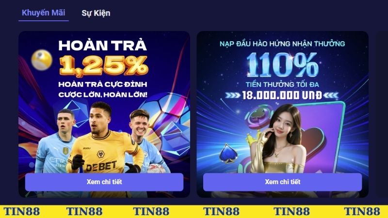 Tin tức TIN88 về các sự kiện khuyến mãi hot hit